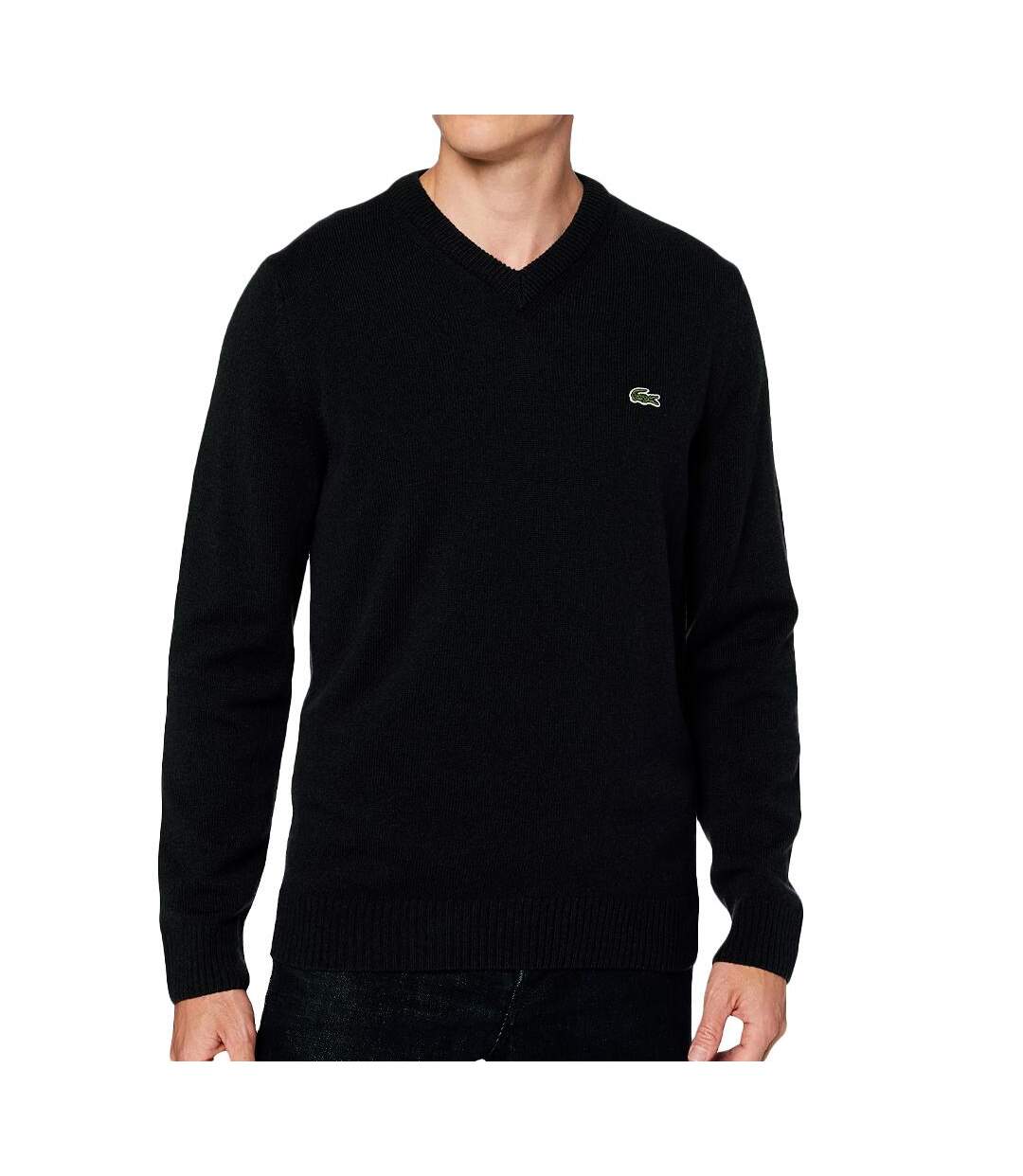 Pull Noir/Vert Homme Lacoste Tricot AH1952 - XS