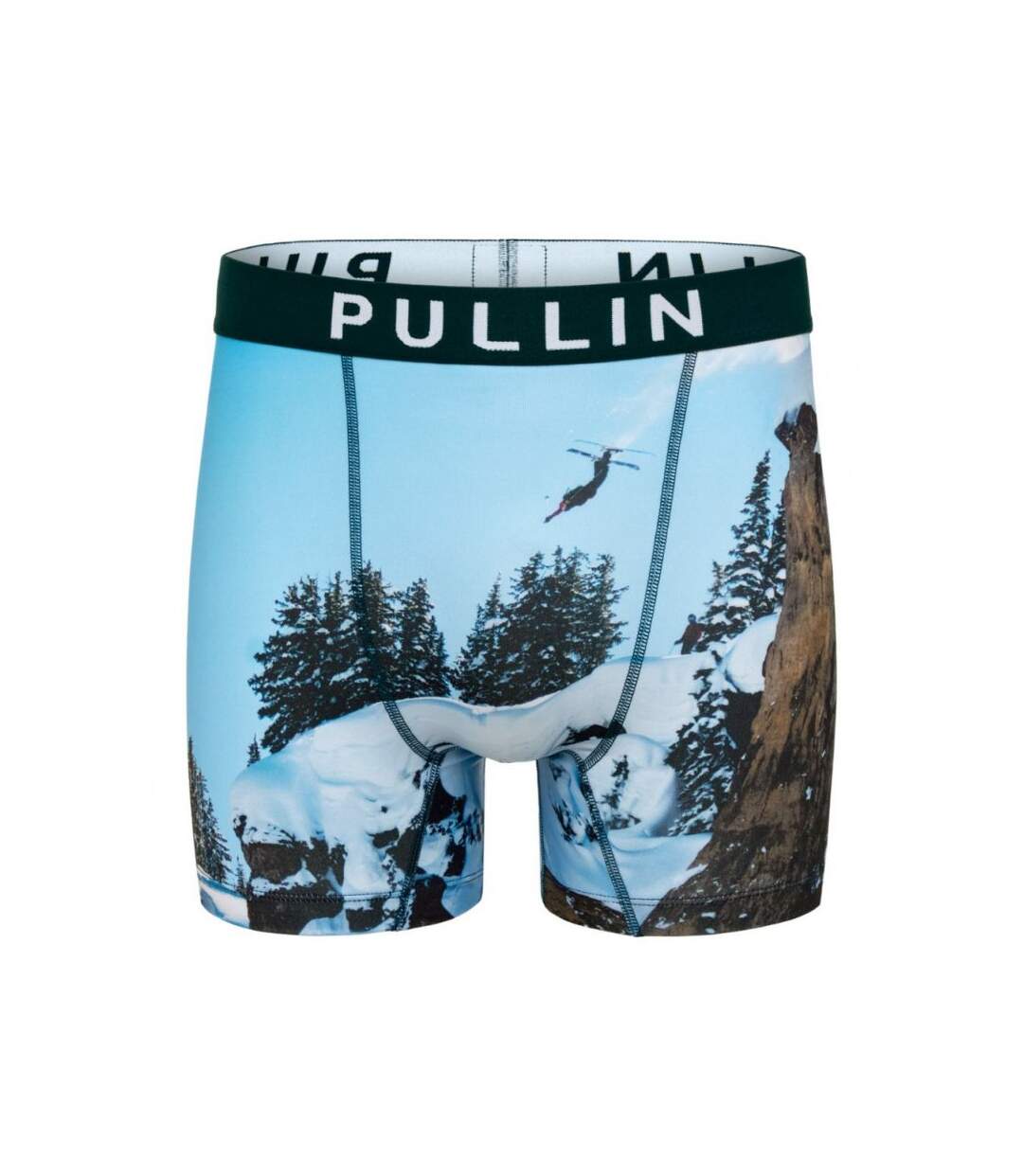 PULL IN Boxer Long Homme Microfibre GENEP Bleu Blanc-1