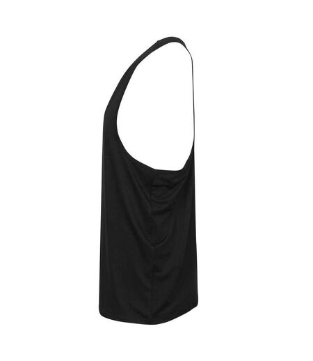 Mens Muscle Vest Top Black Tombo