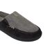 Mens Tweed Slip-on Mule Slippers Black Grey Keanu-3