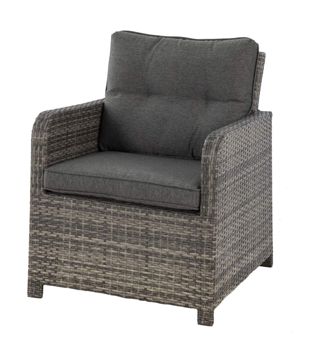 Fauteuil de jardin en résine tressée Mayari - Gris ombre-1