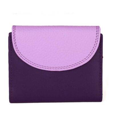 Eastern Counties Leather Womens/Ladies Leanne Coin Purse With Contrast Panel (Plum/Violet) (One Size) - UTEL321