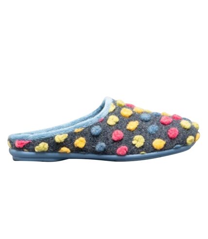 Sleepers Womens/Ladies Amy Spotted Knit Mule Slippers (Blue/Multi) - UTDF496