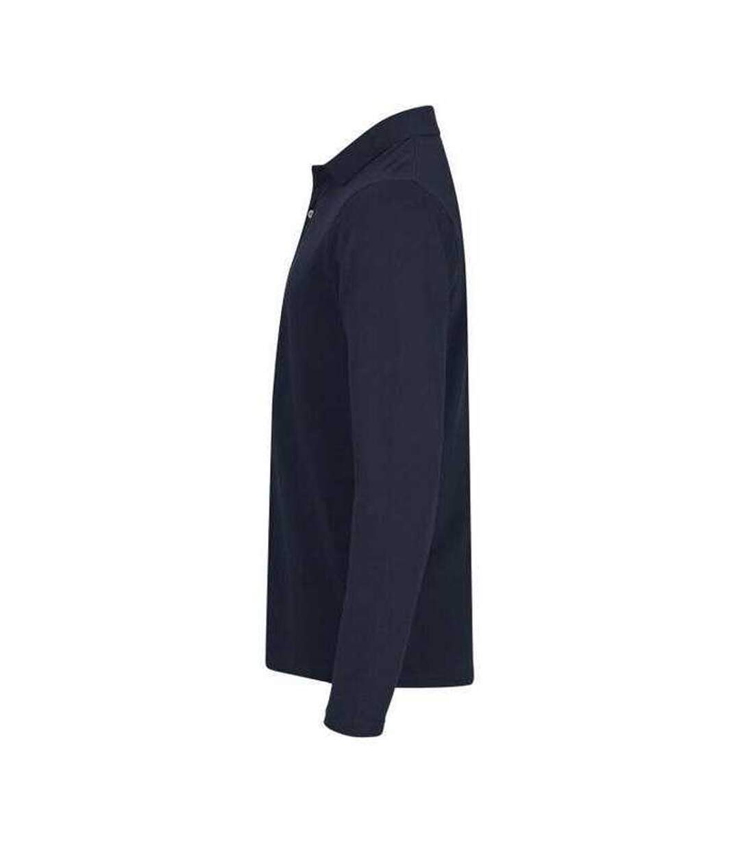 Polo Manches Longues Premium Homme Bleu Marine Foncé Clique-3