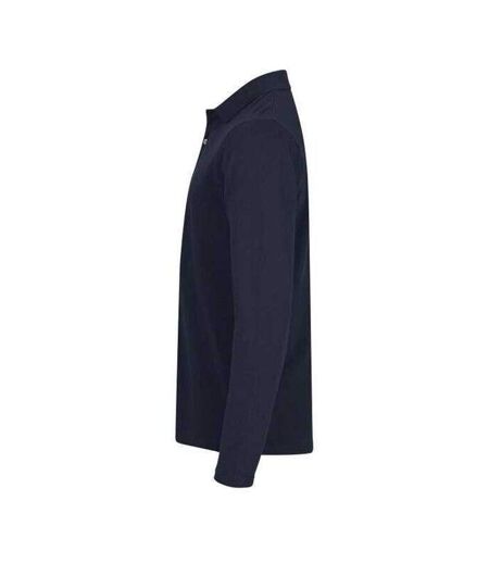 Polo Manches Longues Premium Homme Bleu Marine Foncé Clique
