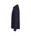 Polo Manches Longues Premium Homme Bleu Marine Foncé Clique-3