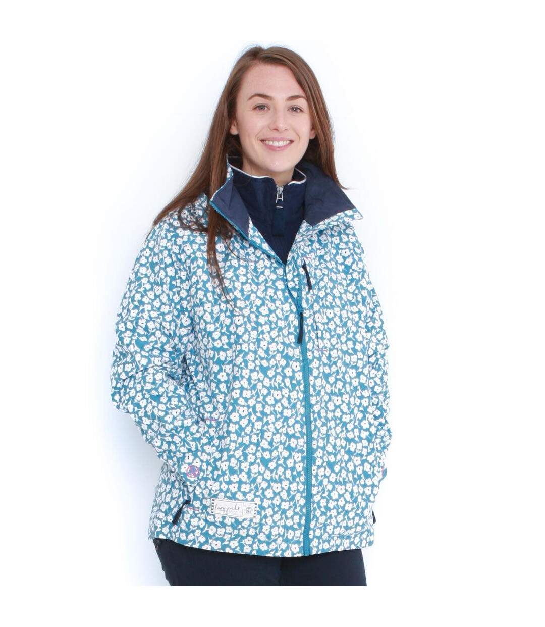 Womens/ladies Buttercups Waterproof Jacket Sky Blue Lazy Jacks-2