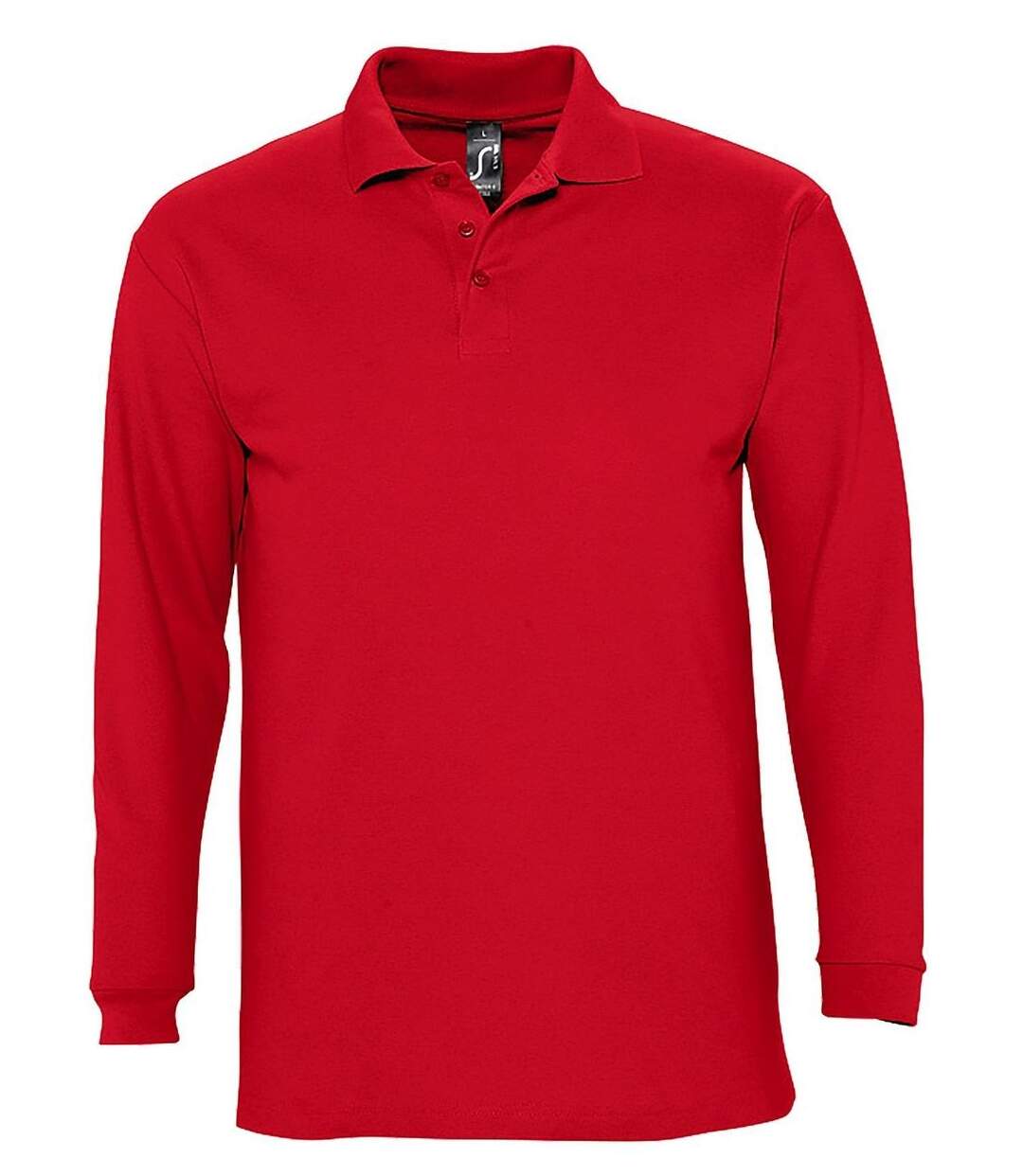 Polo manches longues - Homme - 11353 - rouge