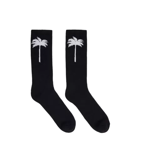 Pack Of 3  Unisex Adult Socks  Black White Grey Palm Angels