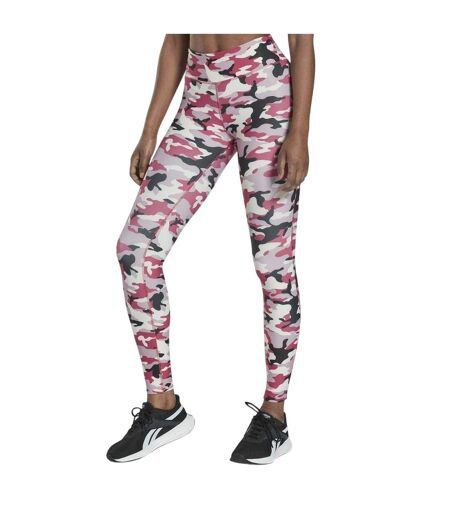 Womens/ladies Camouflage Leggings Pink Reebok