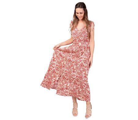 Robe longue sans manches PALOMA motif ethnique baroque Coton Du Monde