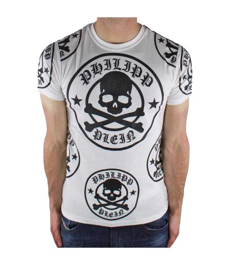 Mens Multi Logo T-shirt White Philipp Plein