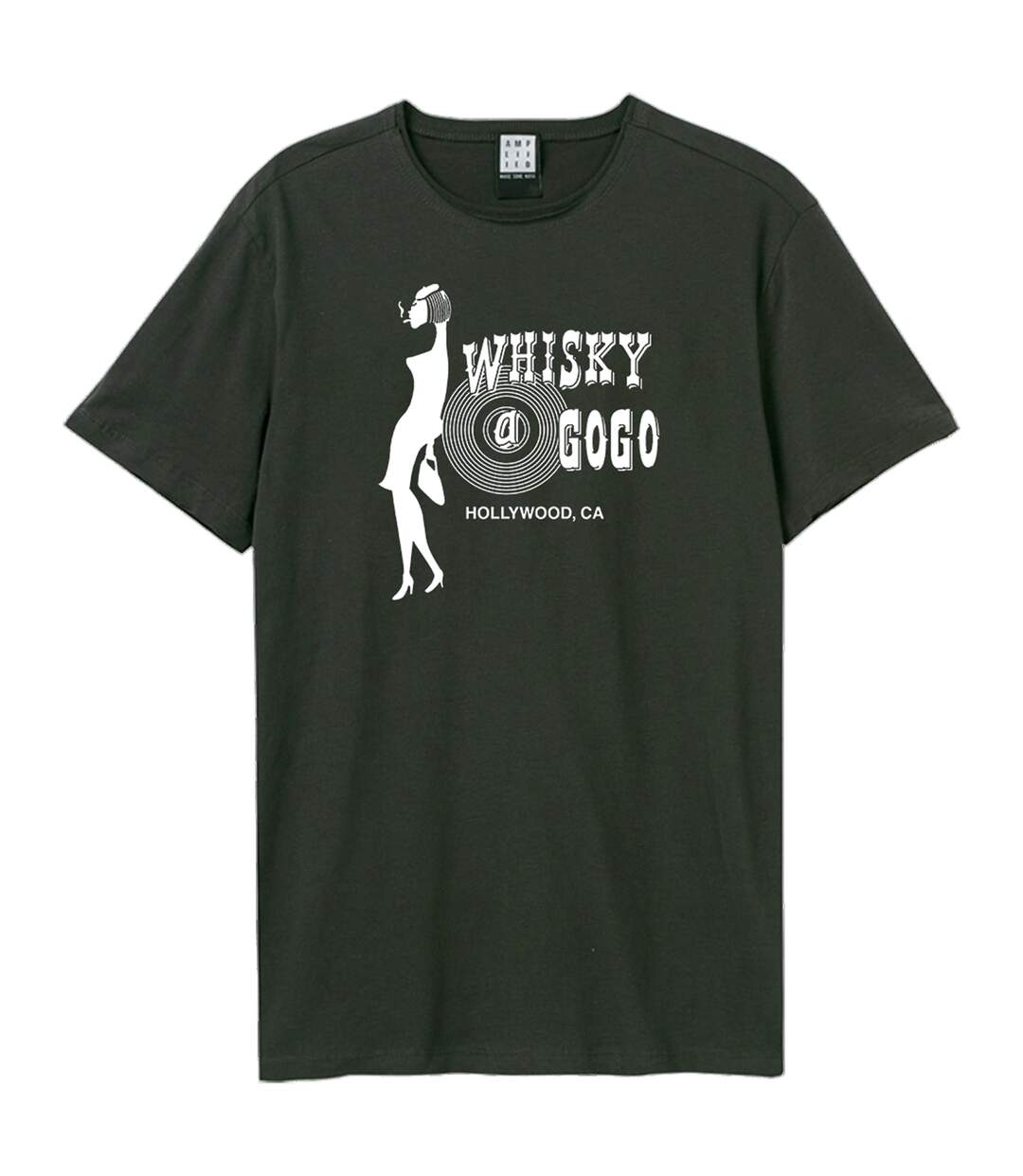 Unisex Adult Smokin´ Whisky A Go Go T-shirt Charcoal Amplified-1