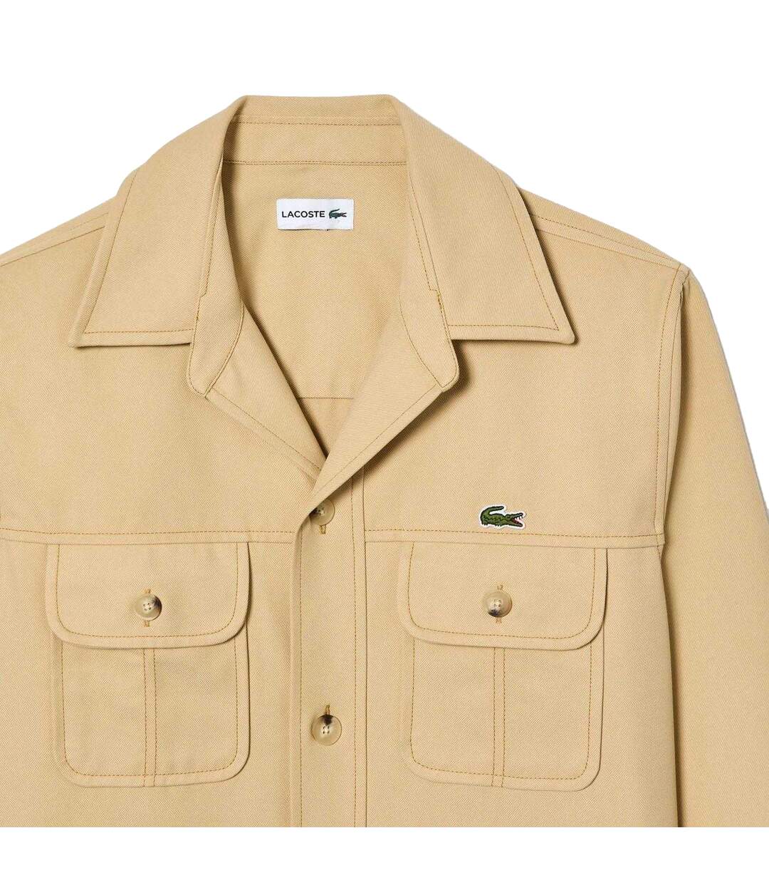 Surchemise Style Motif Écossais Homme Beige Lacoste-4