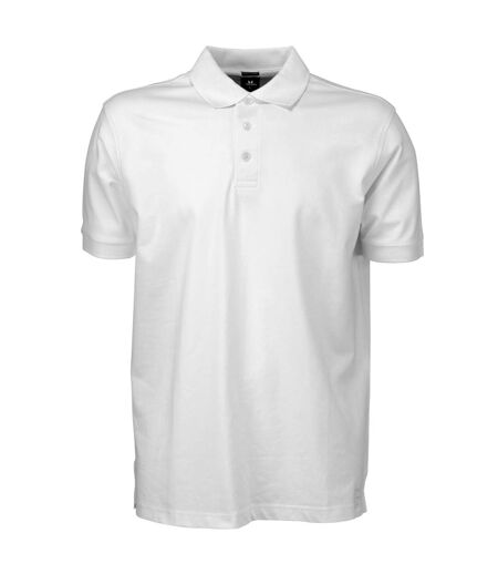 Tee Jays Mens Luxury Stretch Short Sleeve Polo Shirt (White)