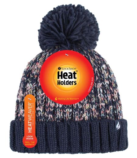 Bonnet Femme Thermique Tricot avec Gros Pompon