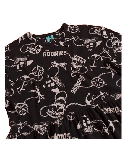 Womens/ladies Pirate Smock Dress Black The Goonies