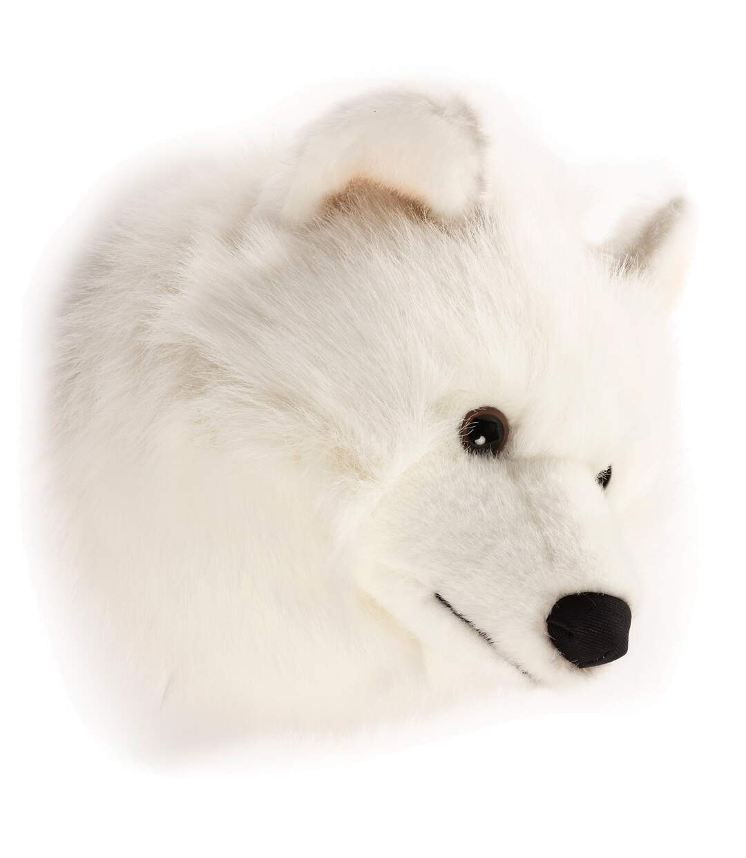 Peluche trophée mural Polaire Loup blanc Lucy-3