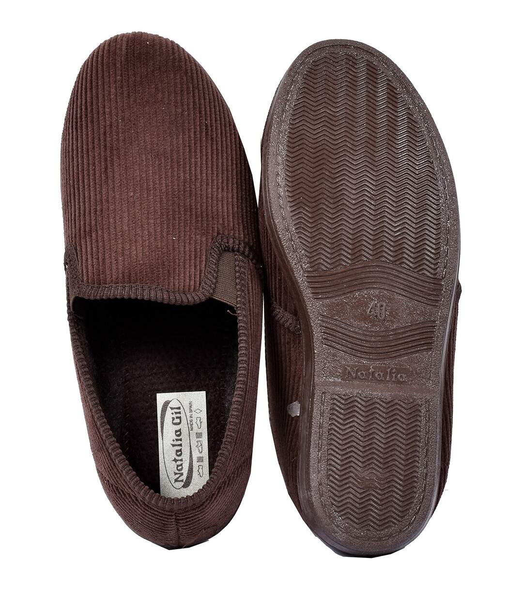 CHARENTAISE Homme Pantoufle PREMIUM 74 PANA MARRON