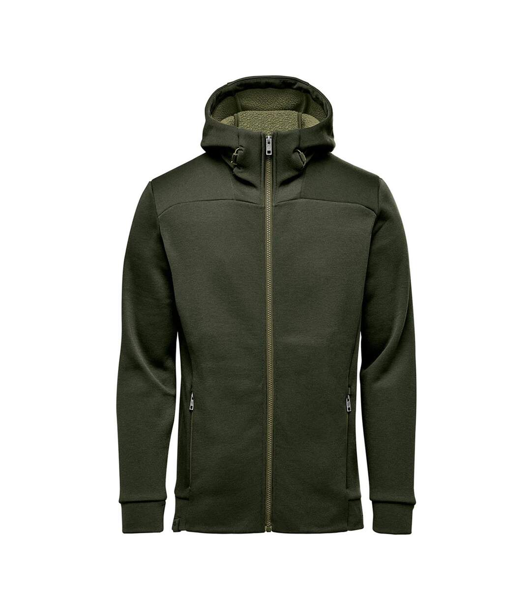 Mens Performance Full Zip Hoodie Cypress Green Charcoal Stormtech-2