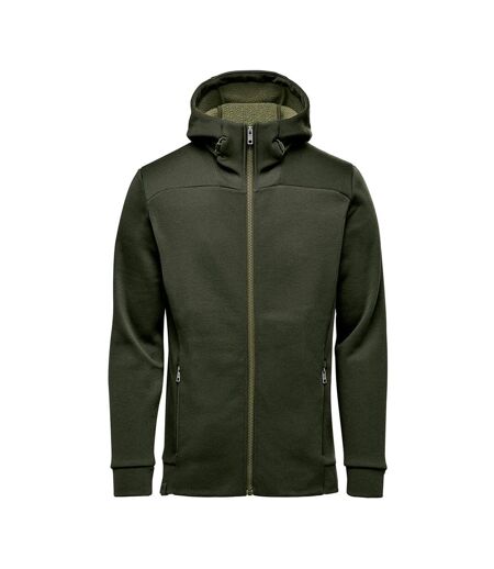 Mens Performance Full Zip Hoodie Cypress Green Charcoal Stormtech