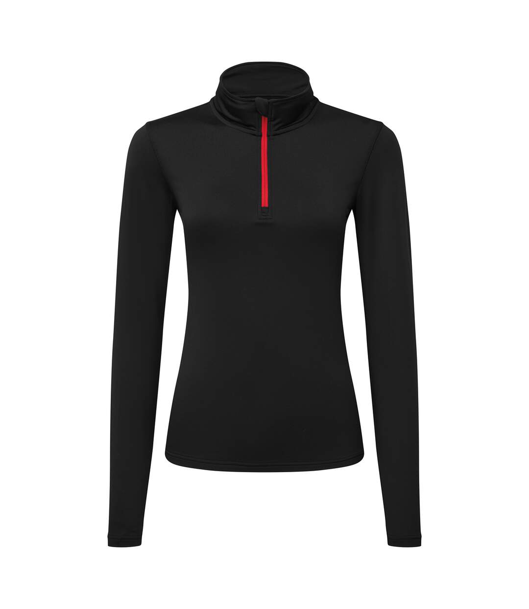 Haut De Sport Manches Longues Sport Femme Noir Rouge TriDri-1