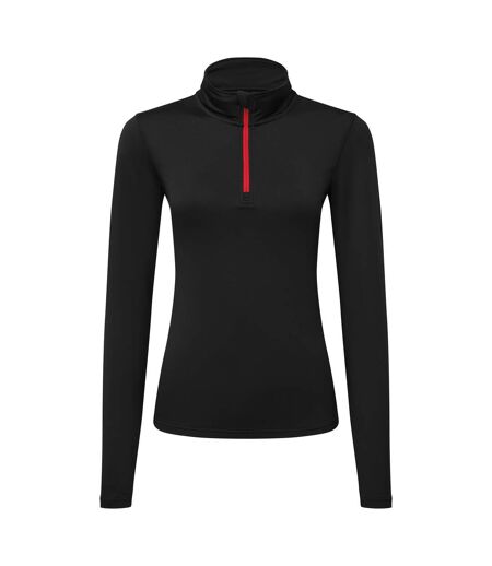 Haut De Sport Manches Longues Sport Femme Noir Rouge TriDri