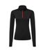 Haut De Sport Manches Longues Sport Femme Noir Rouge TriDri-1
