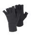 FLOSO Ladies/Womens Winter Fingerless Gloves (Charcoal)