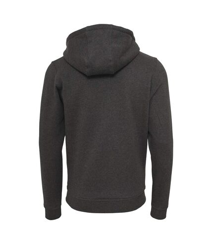 Sweat à capuche zippé hommes gris foncé Build Your Brand