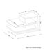 Table basse design scandinave Venüs - L. 85 x H. 43 cm - Marron noix