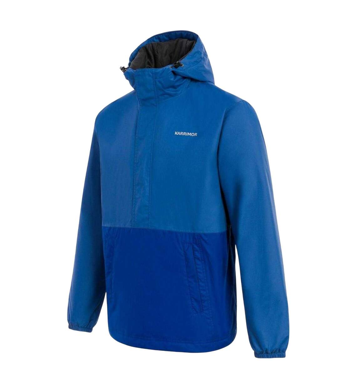 Mens Colour Block Waterproof Half Zip Padded Jacket Blue Royal Blue Karrimor-3