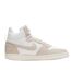 Womens/ladies Court Borough Premium Leather Mid Cut Trainers White Beige Nike-1