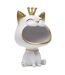 Vide-Poche Statue Chat 25cm Blanc-1