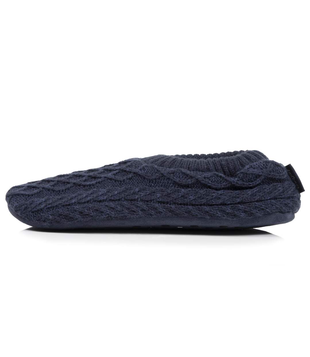 Isotoner Chaussettes d'intérieur homme maille torsadée, picots antidérapants-3