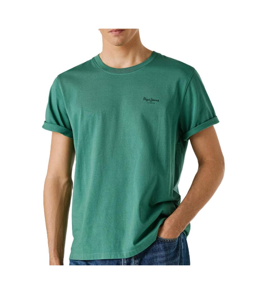 T-shirt vert homme pepe jeans jacko-1