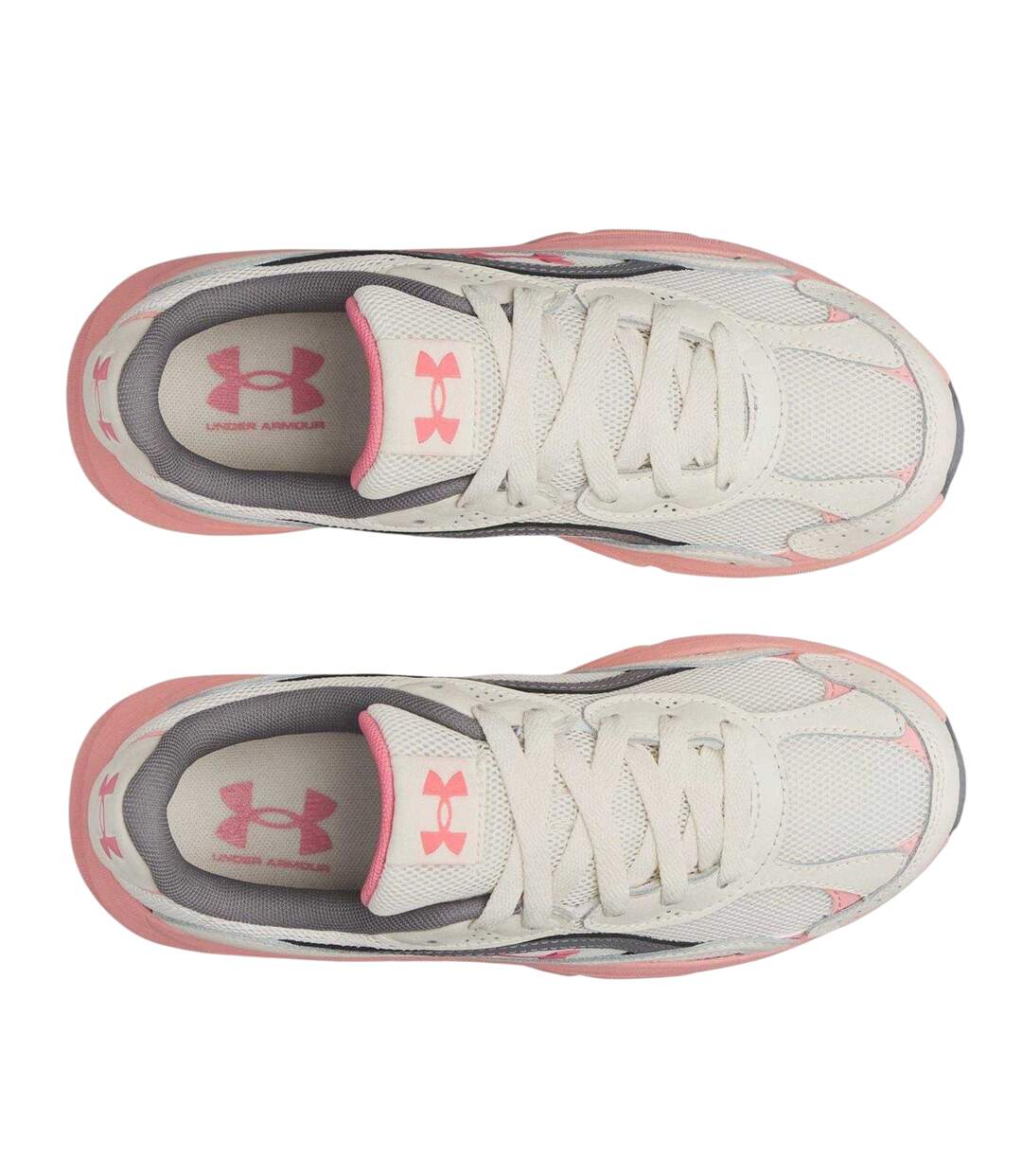 Baskets Tech Femme Beige Gris Rose Under Armour-2