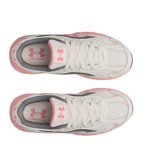 Baskets Tech Femme Beige Gris Rose Under Armour
