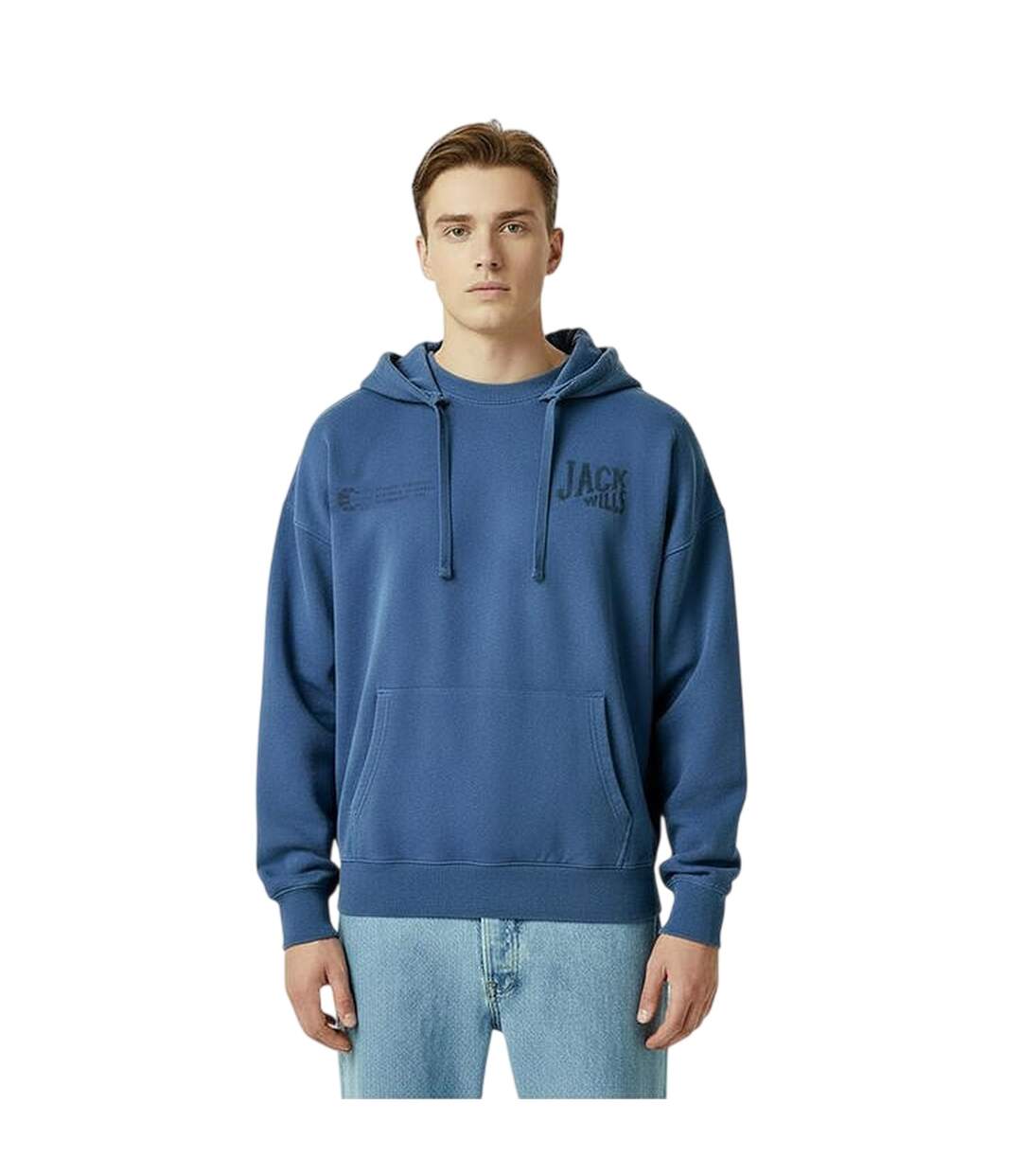 Sweat À Capuche Avec Cordons Motif/style Logo Homme Bleu Indigo Jack Wills-4
