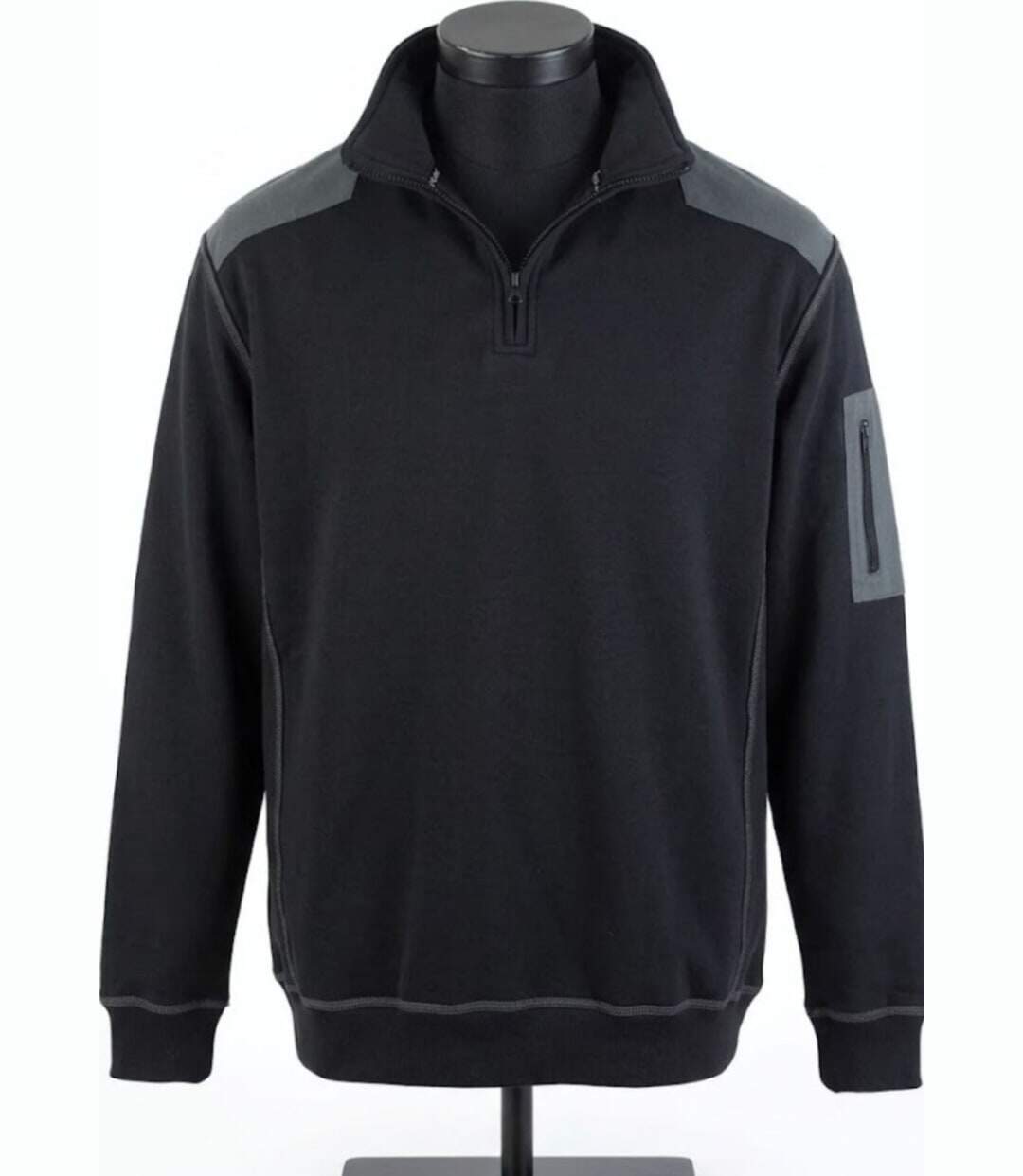 CHALLENGER PRODIGE1 — Sweat molleton col camionneur noir : chaleur et style technique-3