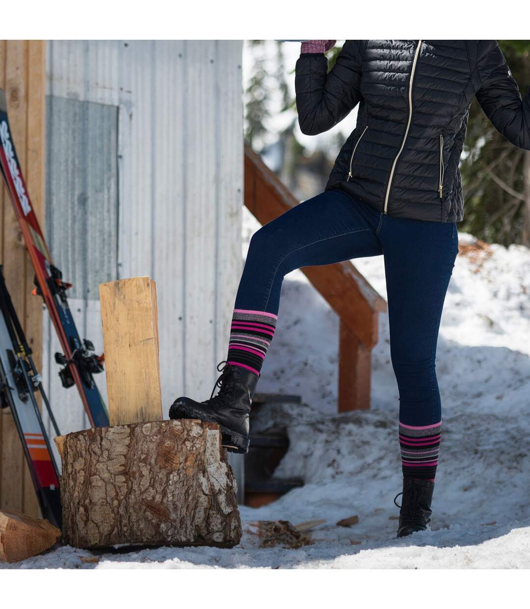 3 Pair Multipack Ultra Lightweight Womens Thermal Ski Socks-4