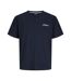 T-Shirt marine homme jack & jones beau-1
