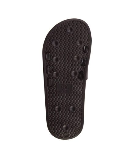 Claquettes Motif Logo Lathi Adulte Noir Lotto