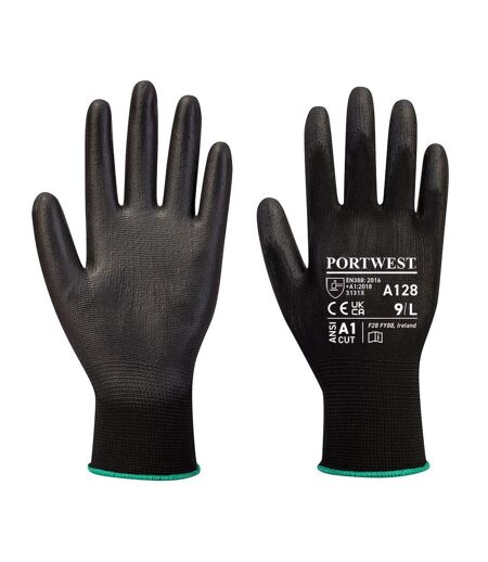 Unisex adult a128 pu palm grip gloves m black Portwest