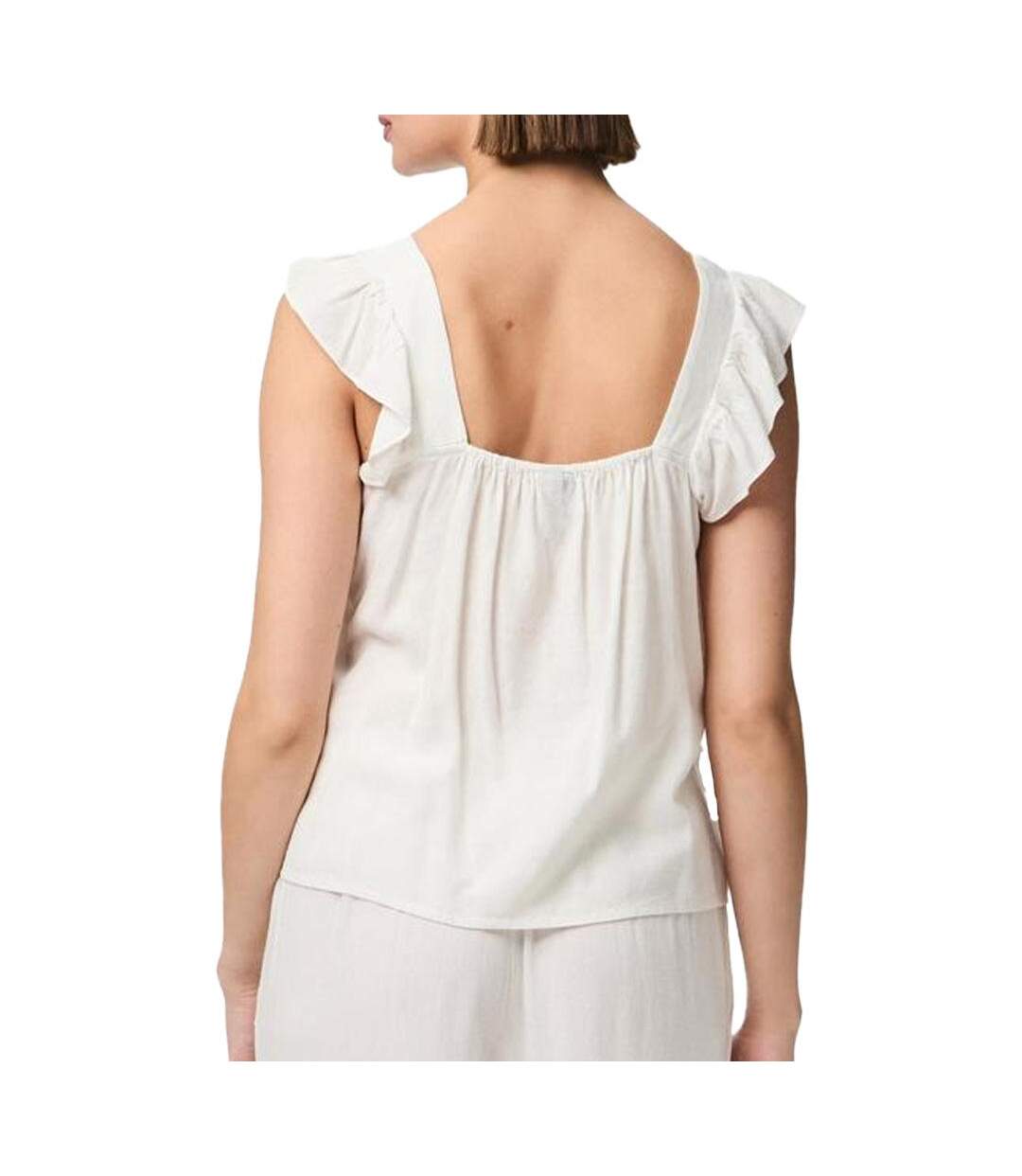 Débardeur blanc femme pieces pia-2