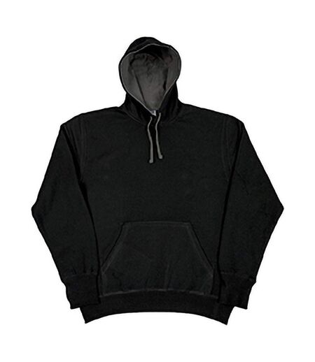Sweatshirt À Capuche Homme Noir Gris SG