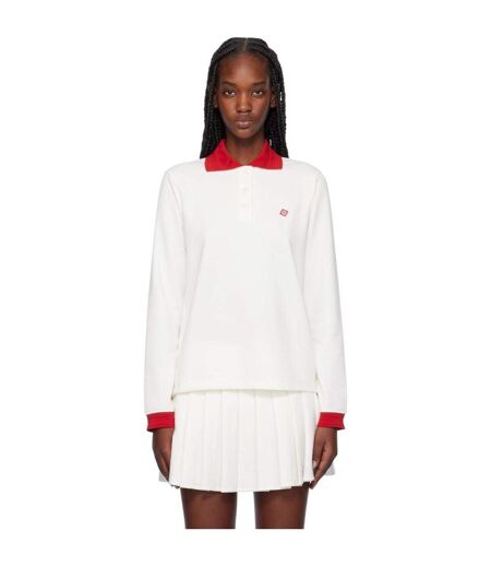 Mens Jersey Long-sleeved Polo Shirt White Casablanca