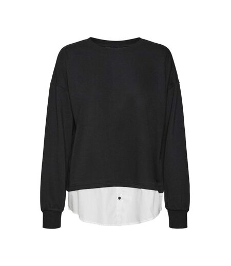 Sweat noir femme vero moda yoyo - l