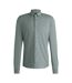 Mens Embroidered Branded Slim Shirt Green Boss-2