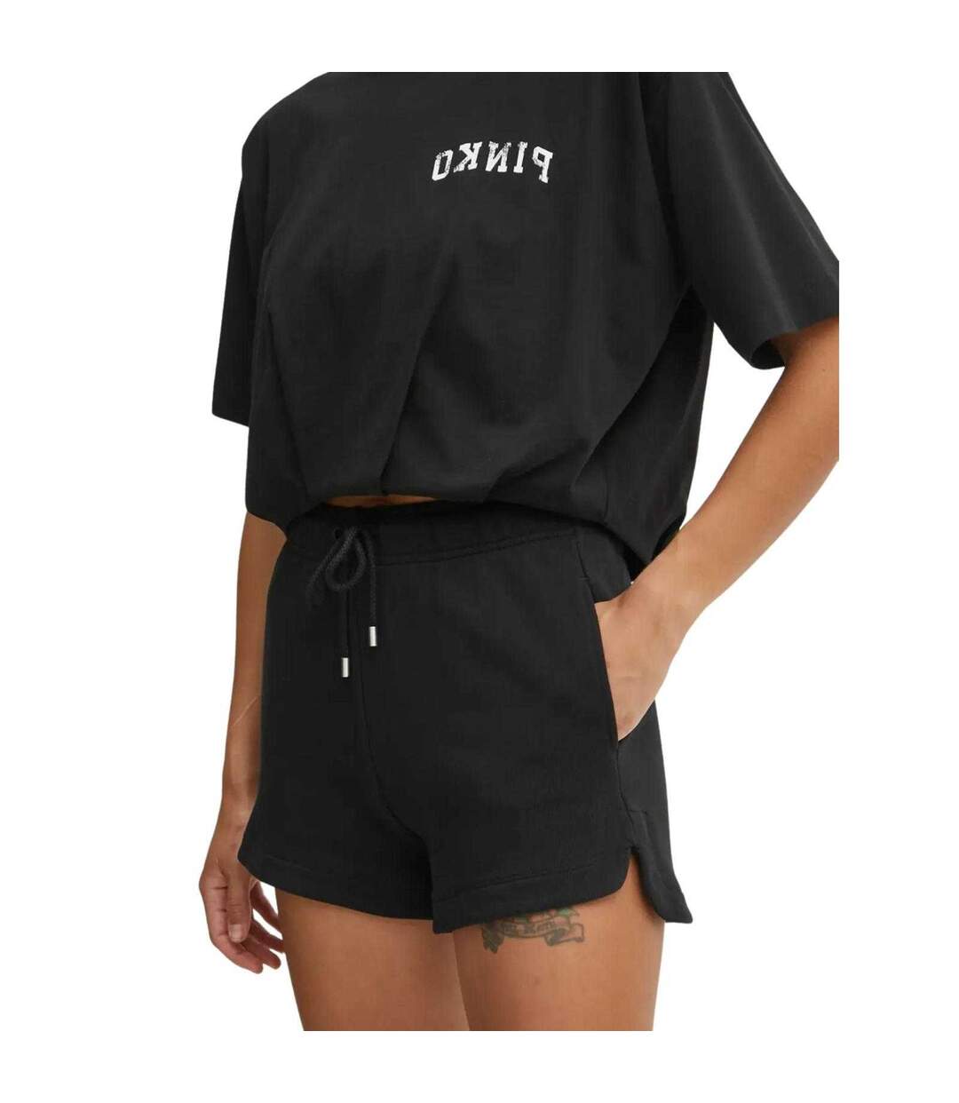 Short Motif/style Logo Dans Le Dos Femme Noir Pinko-2